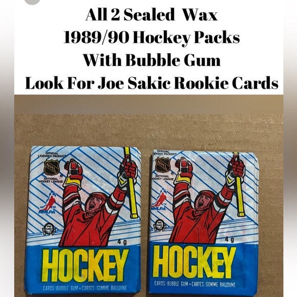2 Sealed Packs 1989/90 O-Pee-Chee Hockey Cards Look For Joe Sakic Rookie RC Card - Picture 2 of 3